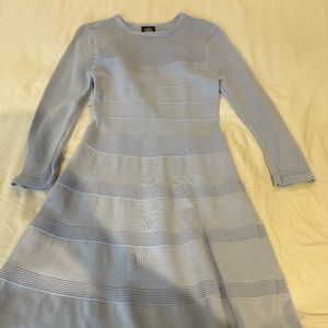 Blue knit dress